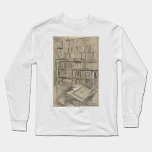 Bookshelves, Study for "Edmond Duranty" Long Sleeve T-Shirt